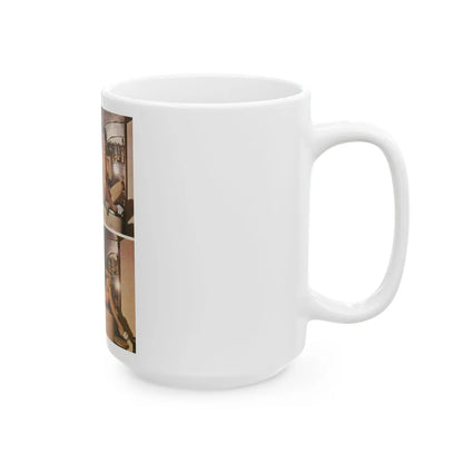 June Palmer #169 - Topless Mag. Spread (Vintage Female Icon) White Coffee Mug-Go Mug Yourself