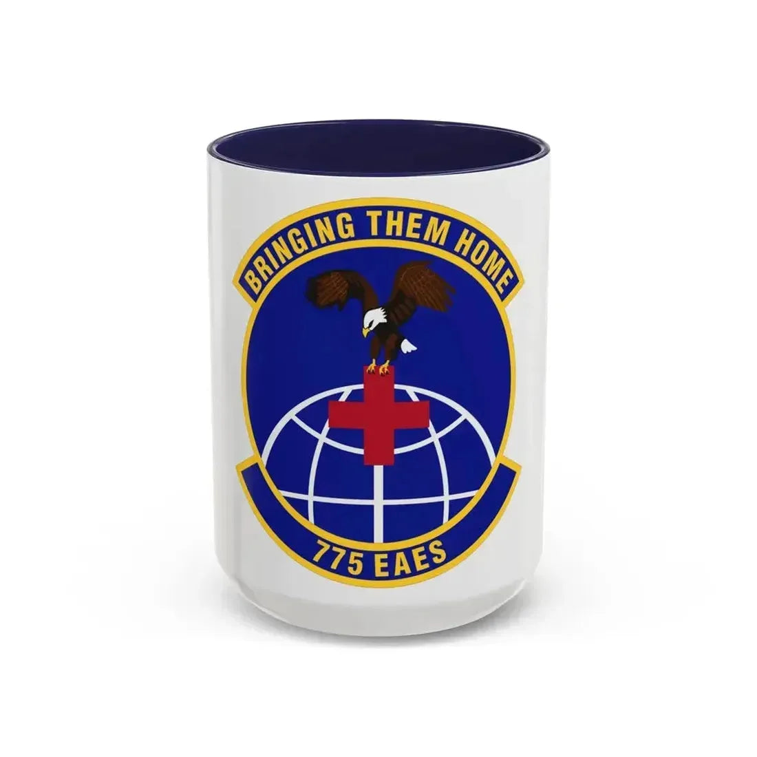 775th Expeditionary Aeromedical Evacuation Squadron (U.S. Air Force) Accent Coffee Mug 15oz Navy - Go Mug Yourself