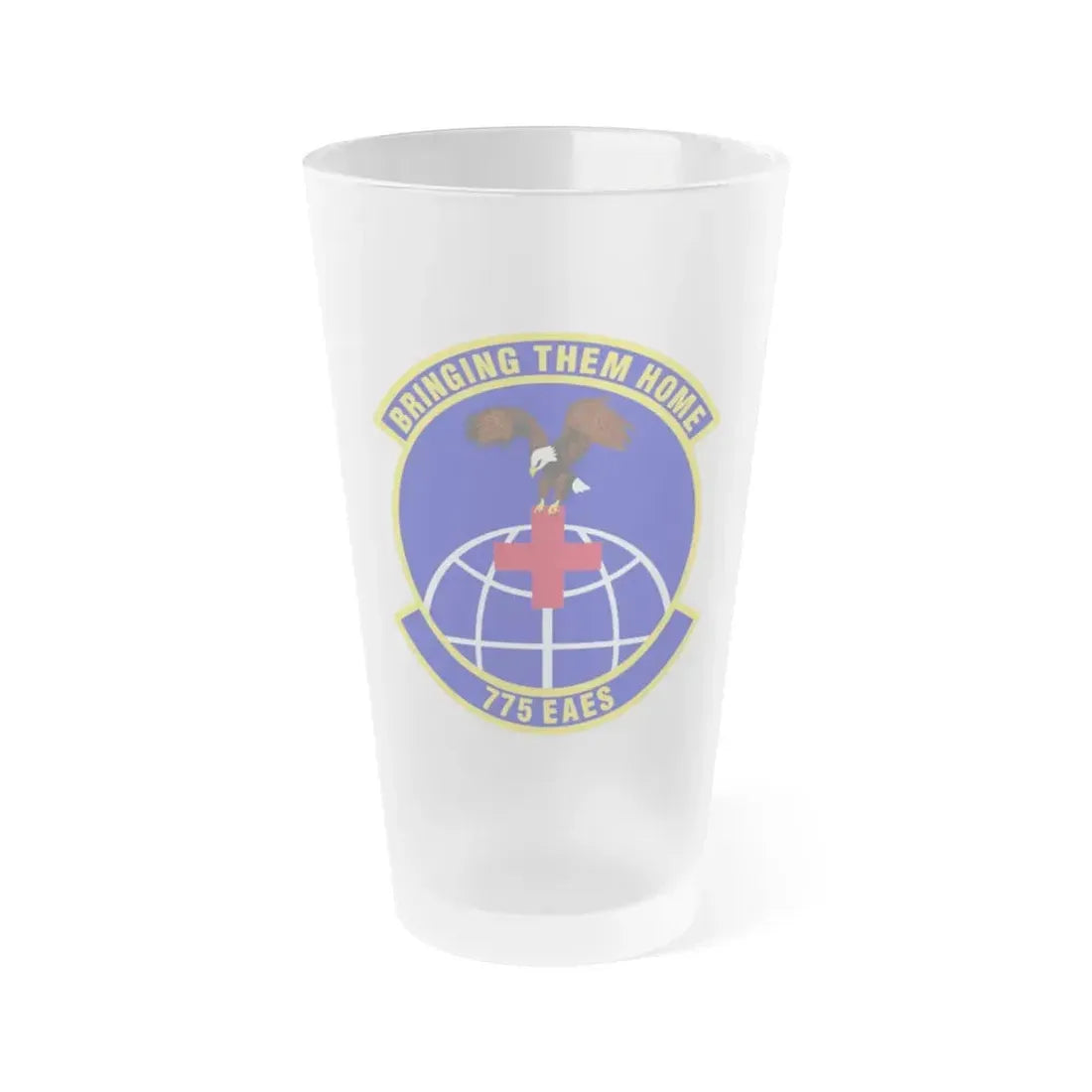 775th Expeditionary Aeromedical Evacuation Squadron (U.S. Air Force) Frosted Pint Glass 16oz 16oz Frosted - Go Mug Yourself