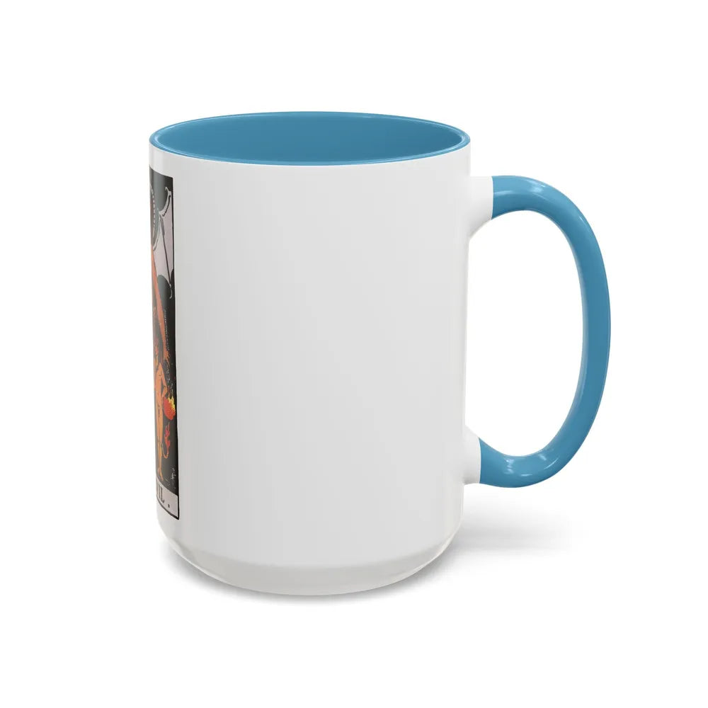 The Devil (Tarot Card) Accent Coffee Mug-Go Mug Yourself