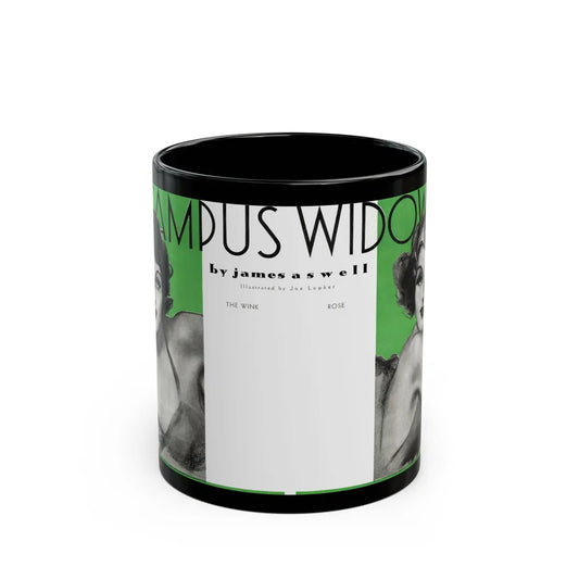 Campus Widows, College Humor and Sense, December 1933 - Black Coffee Mug-11oz-Go Mug Yourself