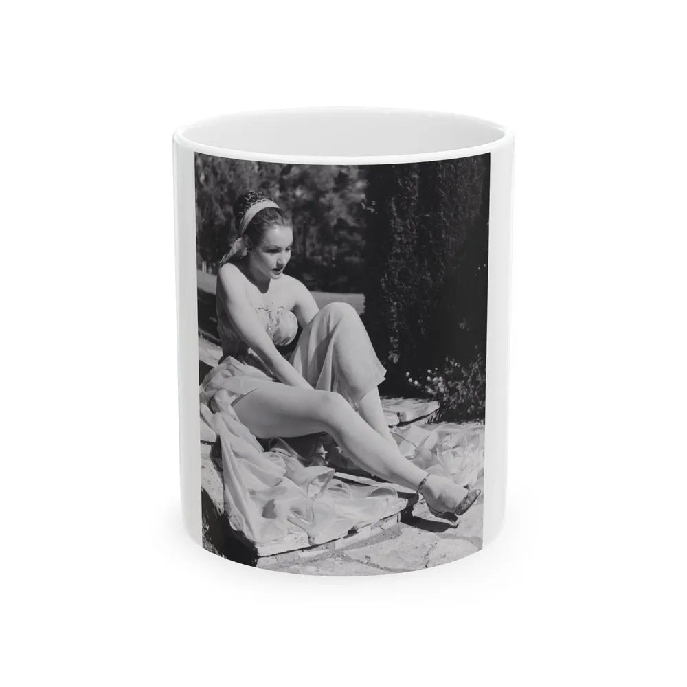 Julie Newmar #195 (Vintage Female Icon) White Coffee Mug-11oz-Go Mug Yourself