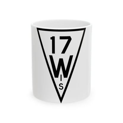 WIS 17 1927 (Wisconsin) (Road Sign) White Coffee Mug-11oz-Go Mug Yourself
