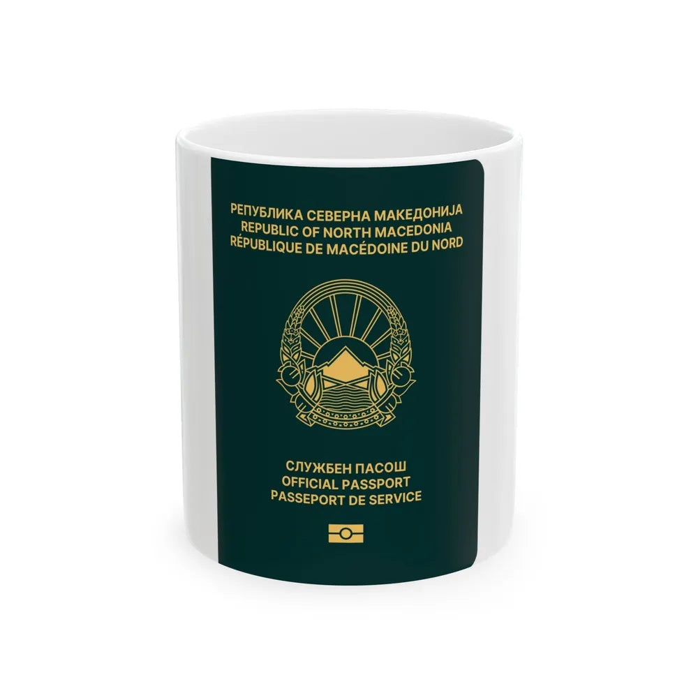 Macedonian Passport (Official) - White Coffee Mug-11oz-Go Mug Yourself