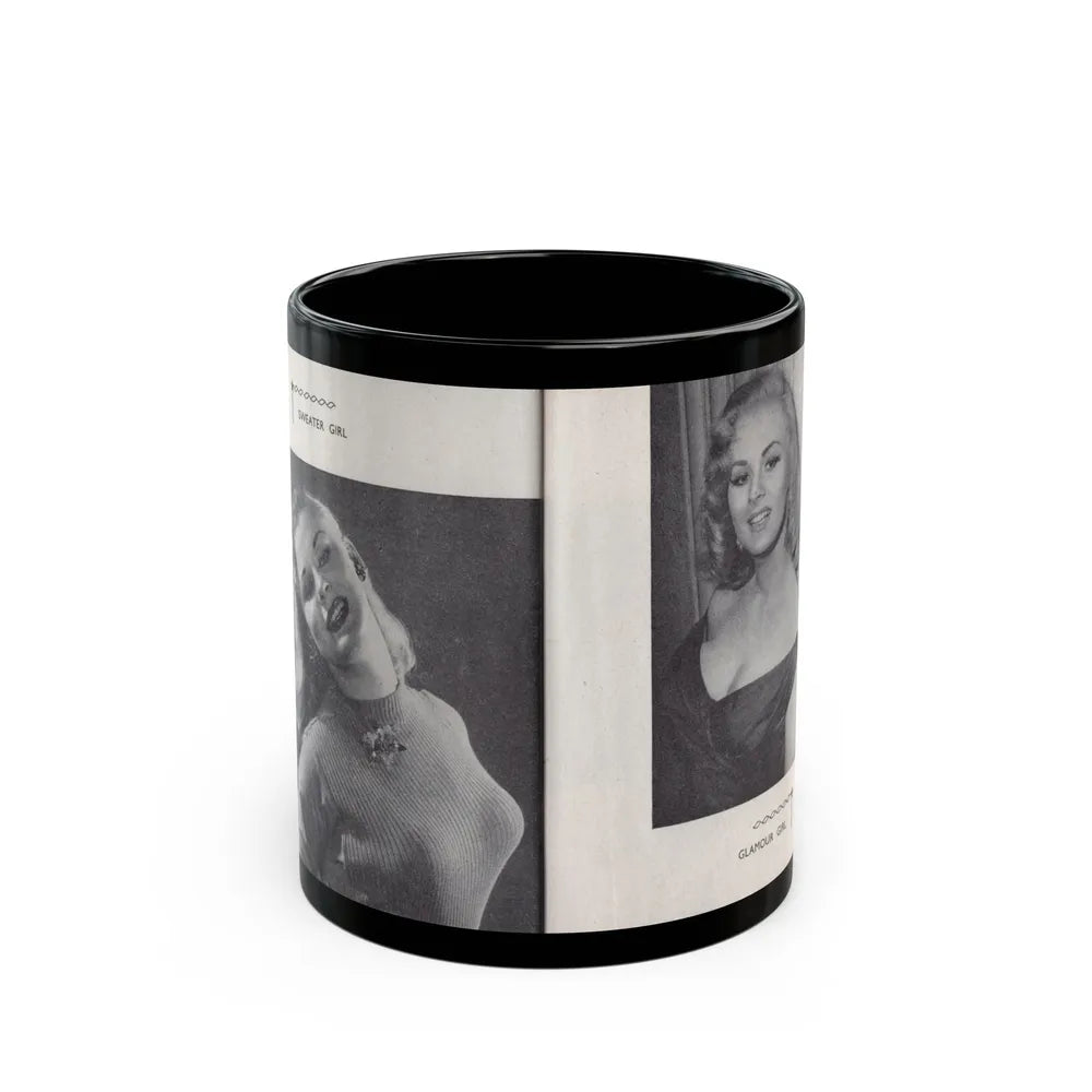 Norma Sykes #163 - 66 PHOTOGRAPHS OF Sabrina U.K. Pocket Mag. Pages 56 & 57 (Vintage Female Icon) Black Coffee Mug-11oz-Go Mug Yourself