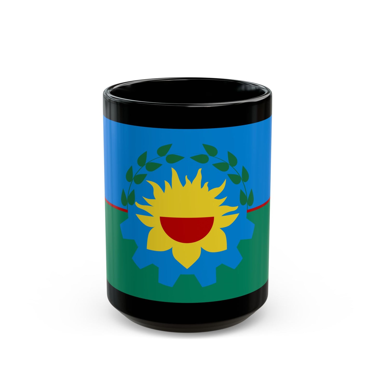 Flag of Buenos Aires Province Argentina - Black Coffee Mug-15oz-Go Mug Yourself