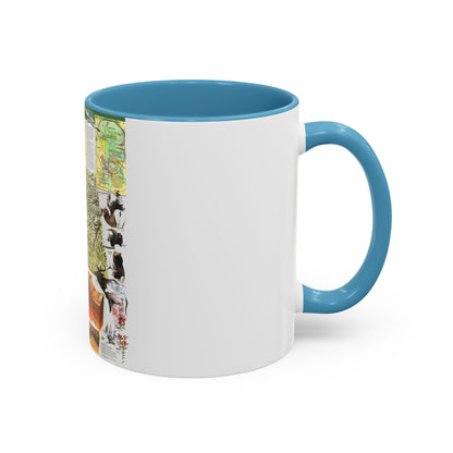 USA - Yellowstone and Grand Teton 2 (1989) (Map) Accent Coffee Mug