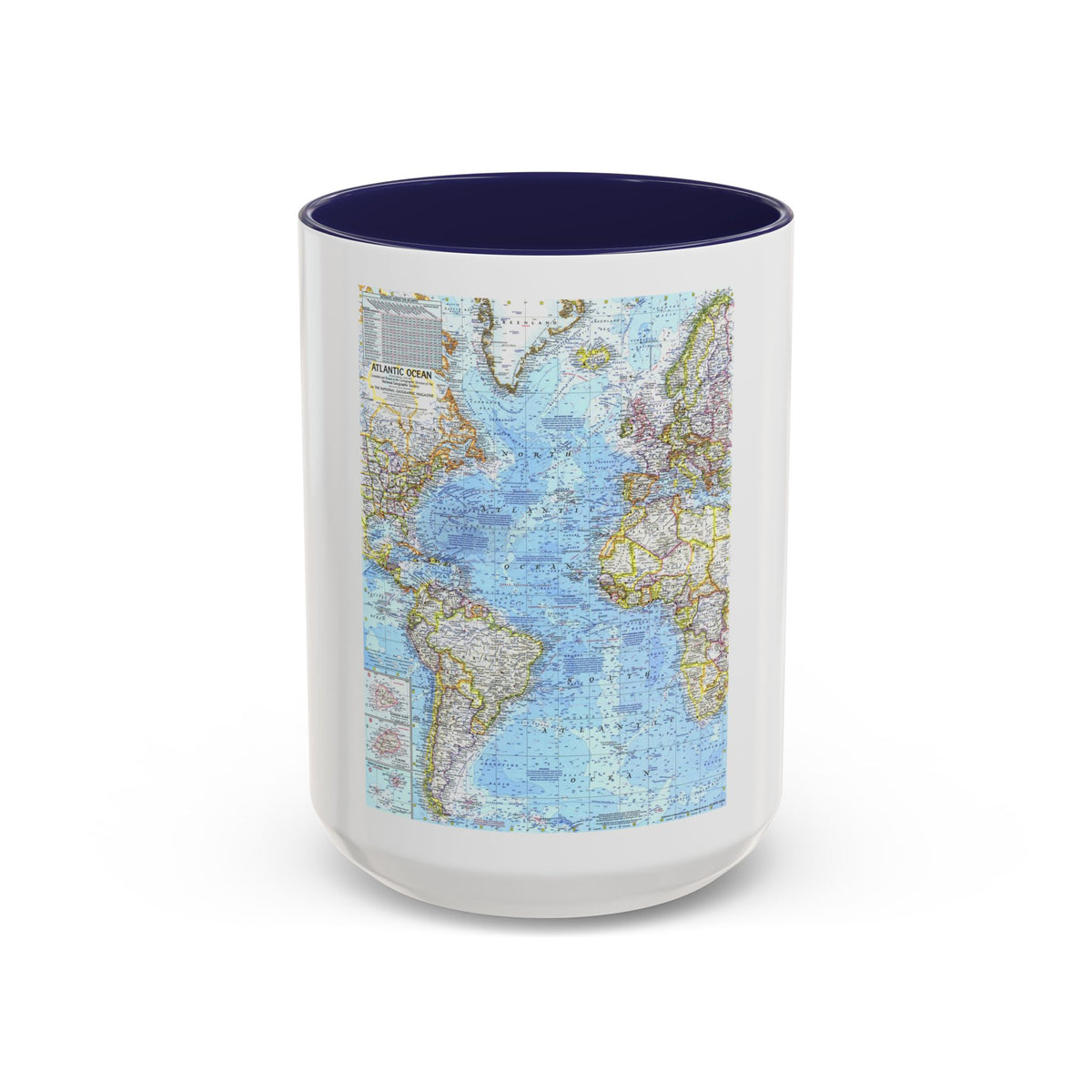 Atlantic Ocean (1968) (Map) Accent Coffee Mug