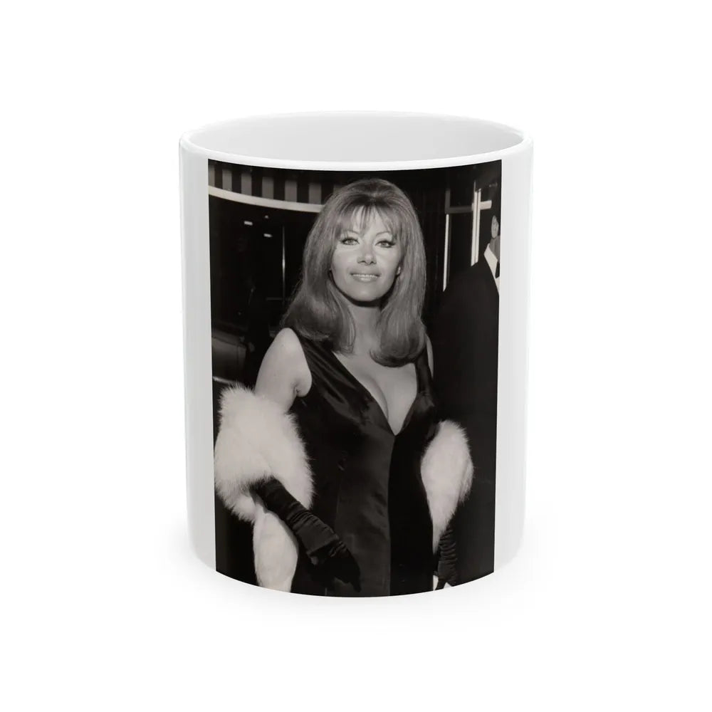 Ingrid Pitt #125 (Vintage Female Icon) White Coffee Mug-11oz-Go Mug Yourself