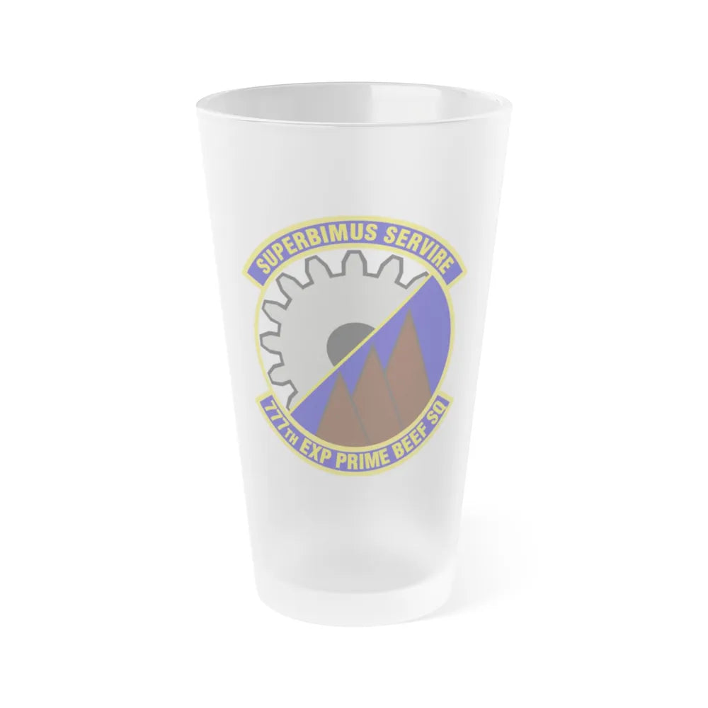 777th Expeditionary Prime Base Engineer Emergency Force Squadron (U.S. Air Force) Frosted Pint Glass 16oz-Go Mug Yourself