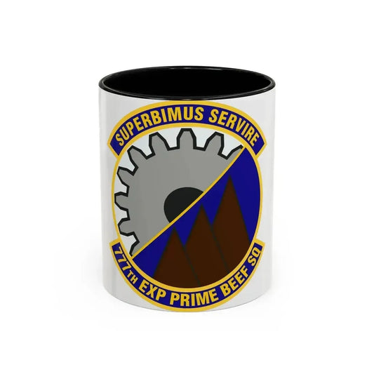 777th Expeditionary Prime Base Engineer Emergency Force Squadron (U.S. Air Force) Accent Coffee Mug 11oz Black - Go Mug Yourself