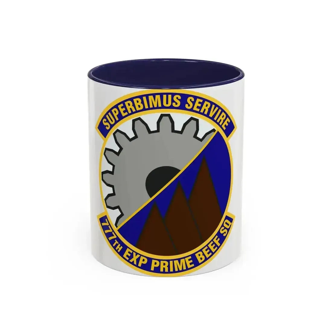 777th Expeditionary Prime Base Engineer Emergency Force Squadron (U.S. Air Force) Accent Coffee Mug 11oz Navy - Go Mug Yourself