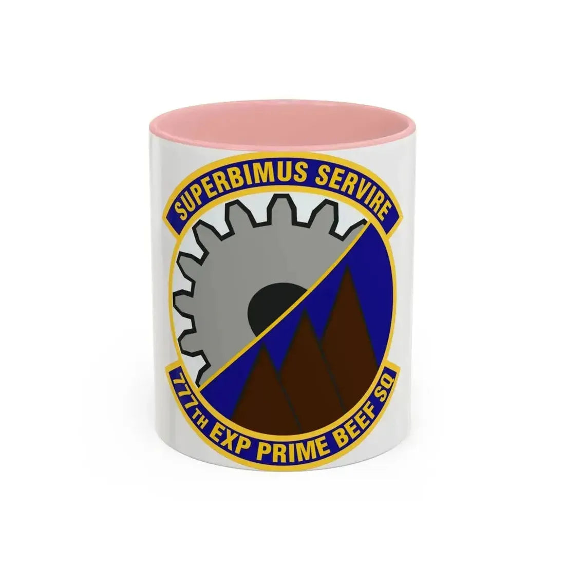 777th Expeditionary Prime Base Engineer Emergency Force Squadron (U.S. Air Force) Accent Coffee Mug 11oz Pink - Go Mug Yourself