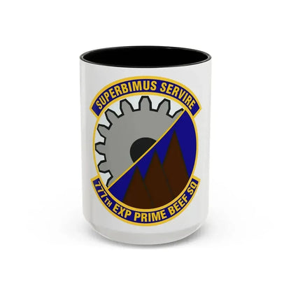 777th Expeditionary Prime Base Engineer Emergency Force Squadron (U.S. Air Force) Accent Coffee Mug 15oz Black - Go Mug Yourself