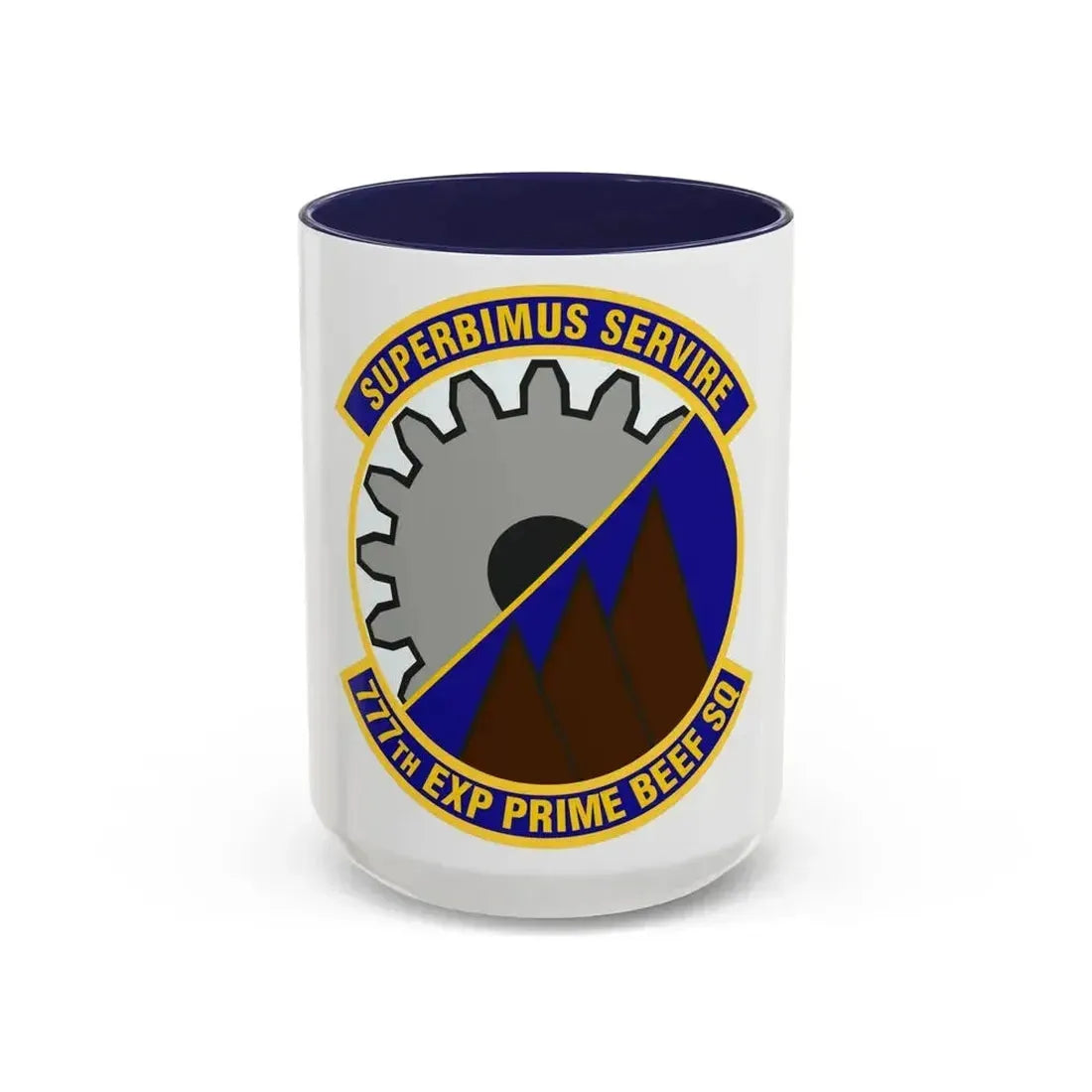 777th Expeditionary Prime Base Engineer Emergency Force Squadron (U.S. Air Force) Accent Coffee Mug 15oz Navy - Go Mug Yourself