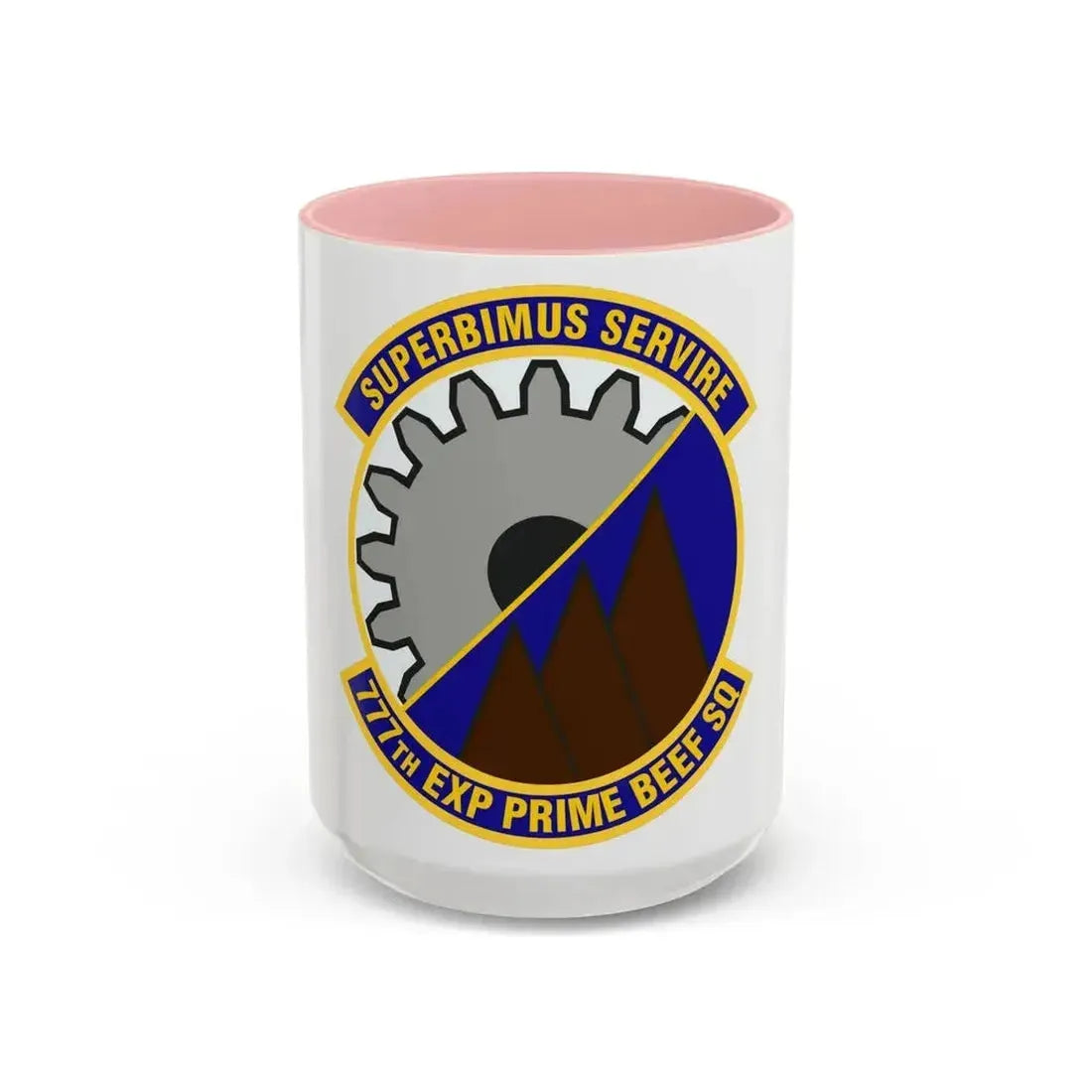 777th Expeditionary Prime Base Engineer Emergency Force Squadron (U.S. Air Force) Accent Coffee Mug 15oz Pink - Go Mug Yourself