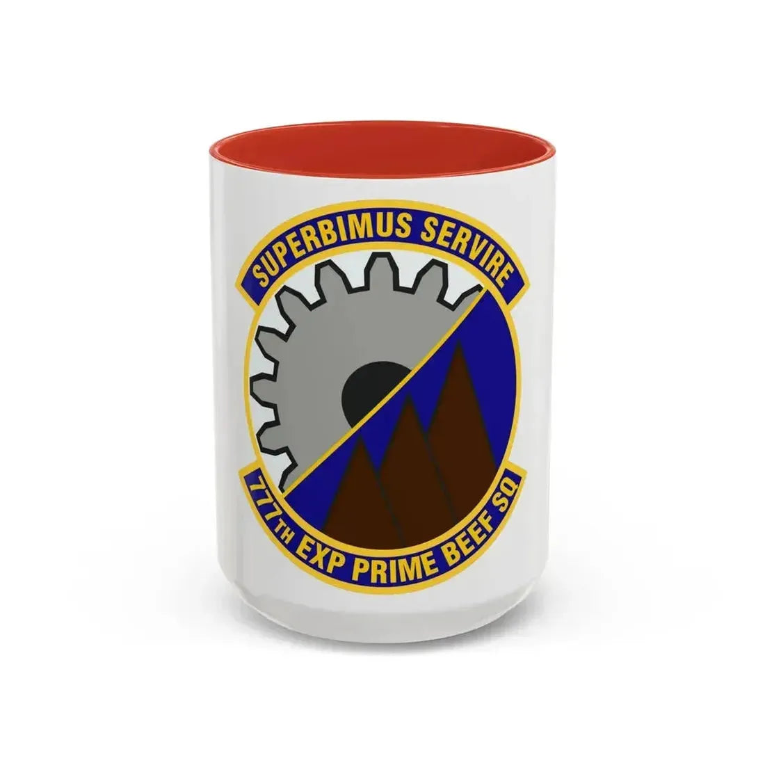 777th Expeditionary Prime Base Engineer Emergency Force Squadron (U.S. Air Force) Accent Coffee Mug 15oz Red - Go Mug Yourself