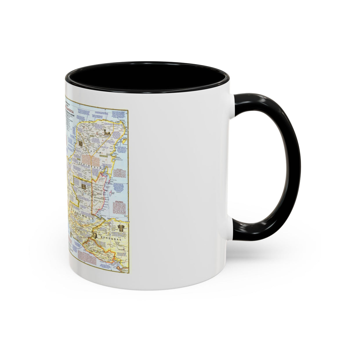 Central America - Archeological Map 1 (1968) (Map) Accent Coffee Mug