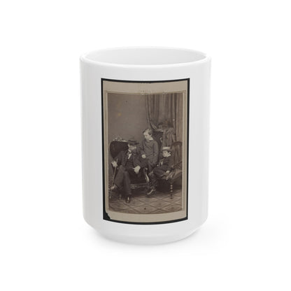 Willie And Tad Lincoln, Sons Of President Abraham Lincoln, With Their Cousin Lockwood Todd (U.S. Civil War) White Coffee Mug