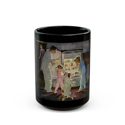 Friskies in the Fridge, 1956 - Black Coffee Mug-15oz-Go Mug Yourself