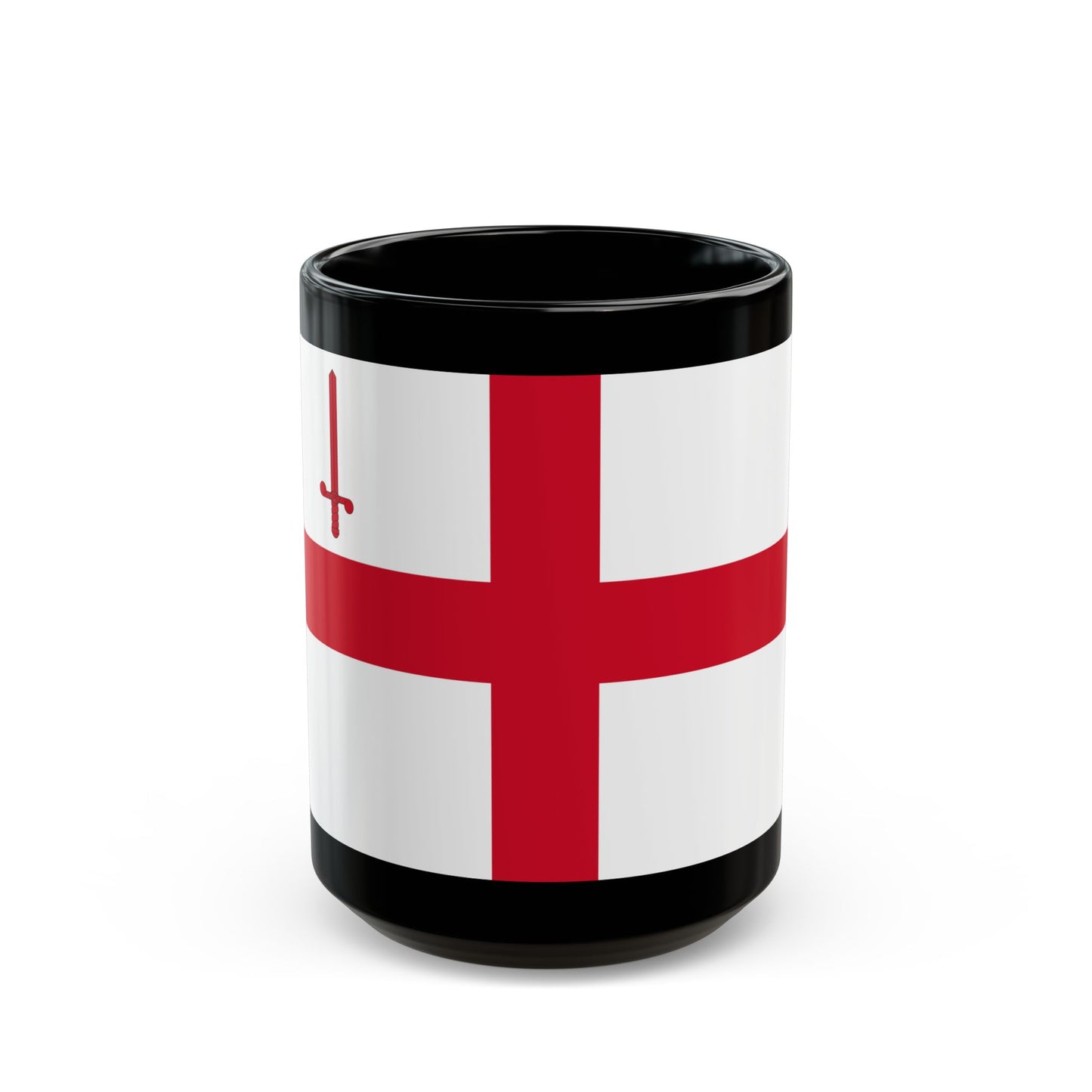 Flag of City of London UK - Black Coffee Mug-15oz-Go Mug Yourself