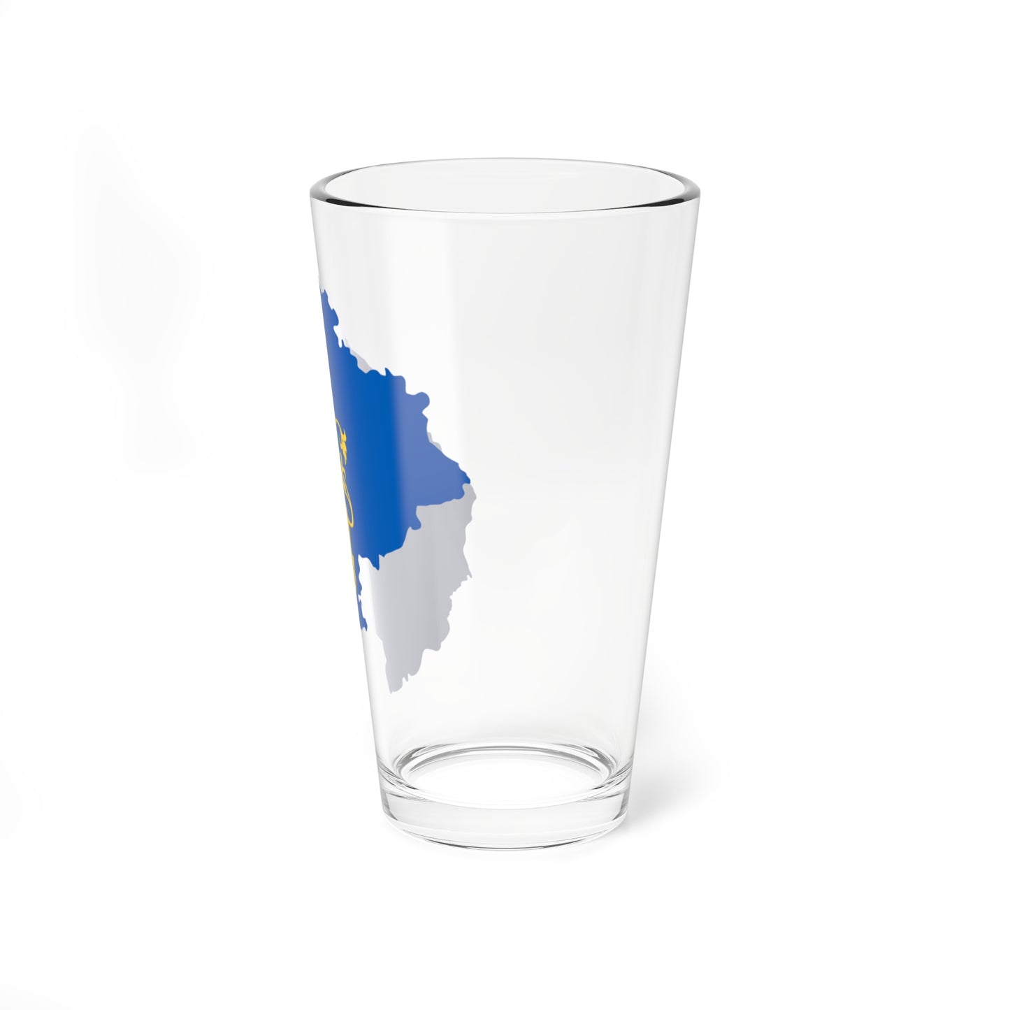 Flag-map of Lviv Oblast (Ukraine) Pint Glass 16oz