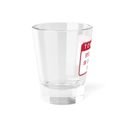 MUTCD-CA R100A-1 (California) (Road Sign) Shot Glass 1.5oz