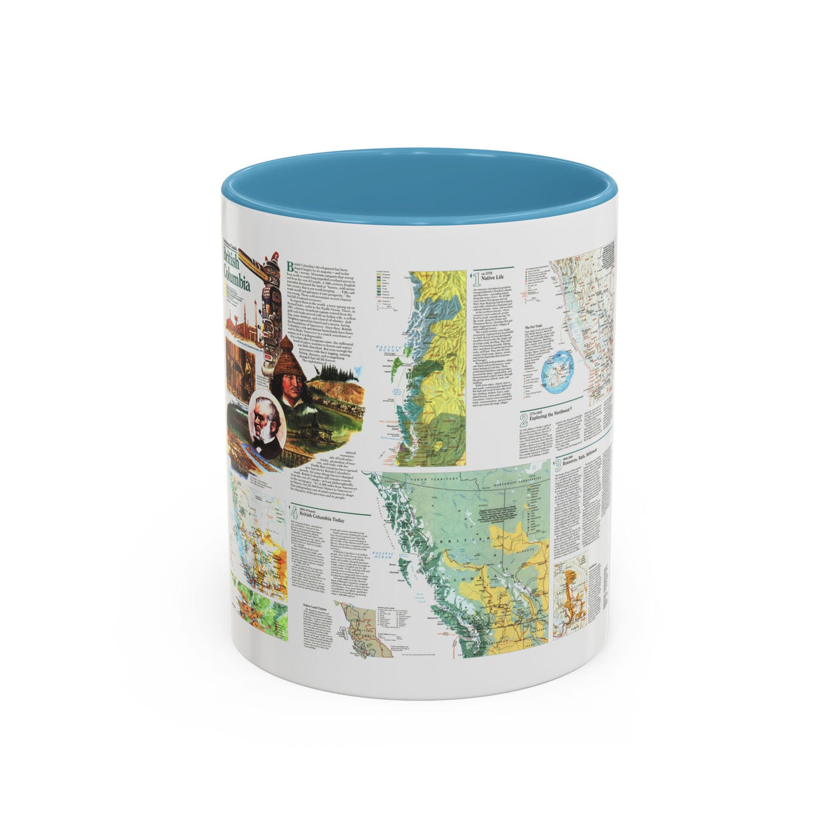 Canada - British Columbia 2 (1992) (Map) Accent Coffee Mug