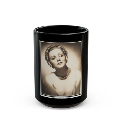 Gloria Stuart #11 (Vintage Female Icon) Black Coffee Mug-15oz-Go Mug Yourself