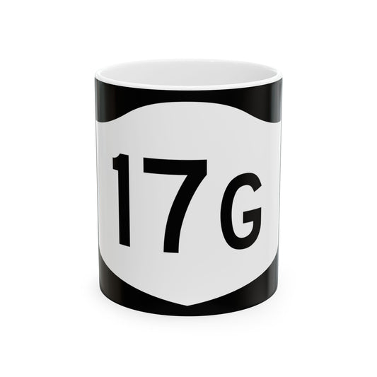 NY-17G (New York) (Road Sign) White Coffee Mug