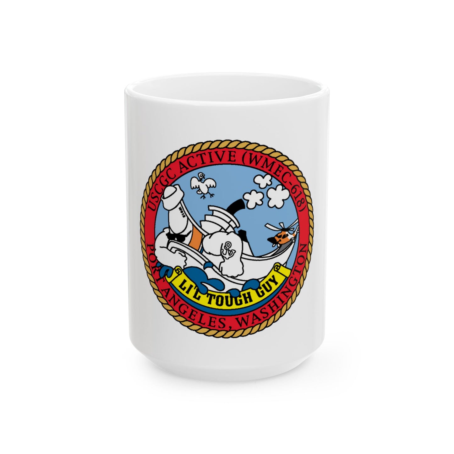 USCGC Active WMEC 618 Little Tough Guy (U.S. Coast Guard) White Coffee Mug