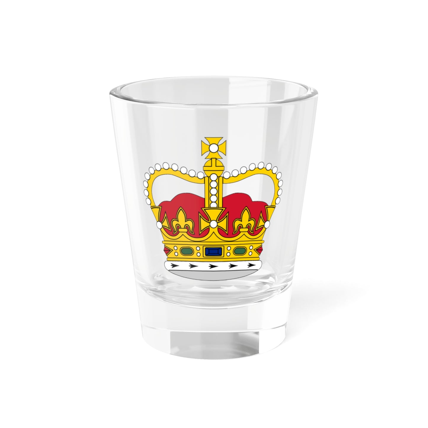 Heraldic Crown of Saint Edward (United Kingdom) (Coat of Arms) Shot Glass 1.5oz