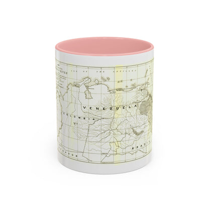 South America - Orinoco River (1896 (Map) Accent Coffee Mug