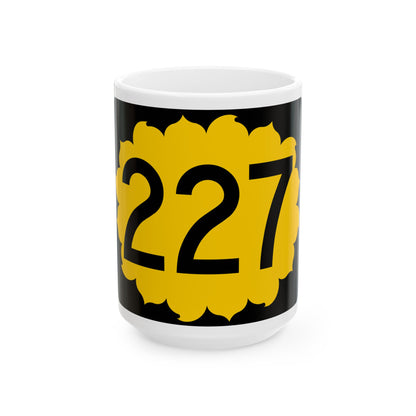 K-227 (Kansas) (Road Sign) White Coffee Mug