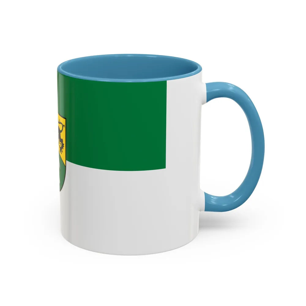 Flag of Erzgebirgskreises Germany - Accent Coffee Mug-Go Mug Yourself