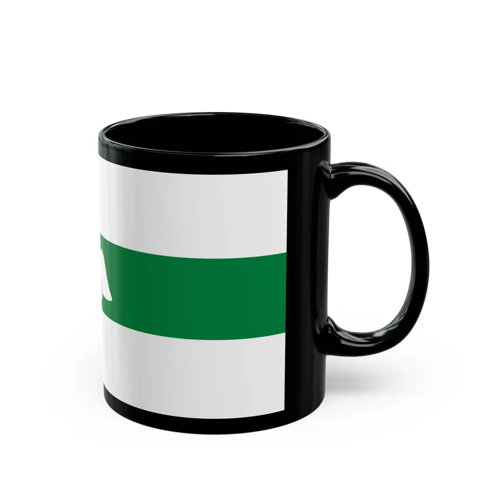 Flag of Kurgan Oblast Russia - Black Coffee Mug-Go Mug Yourself