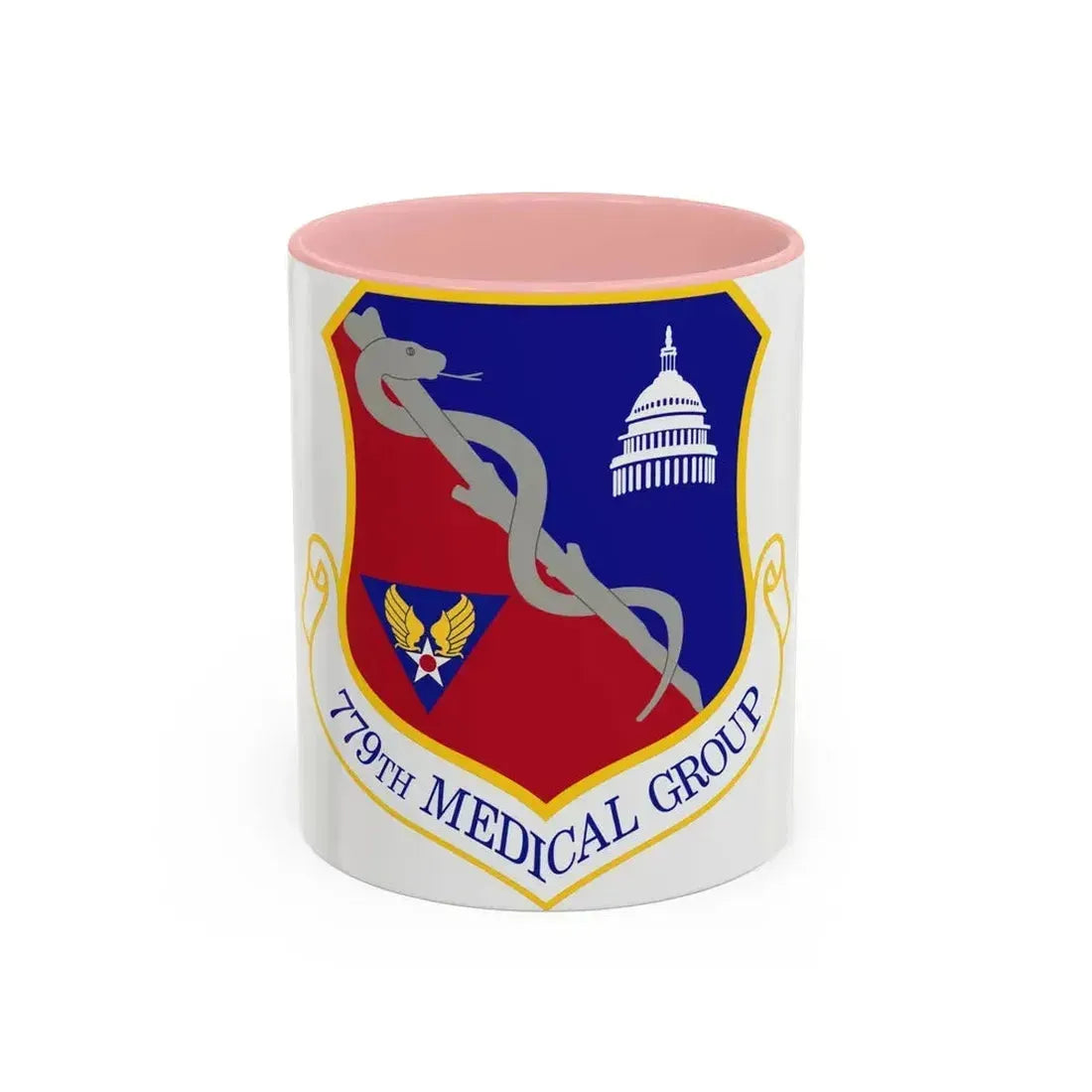 779th Medical Group (U.S. Air Force) Accent Coffee Mug 11oz Pink - Go Mug Yourself