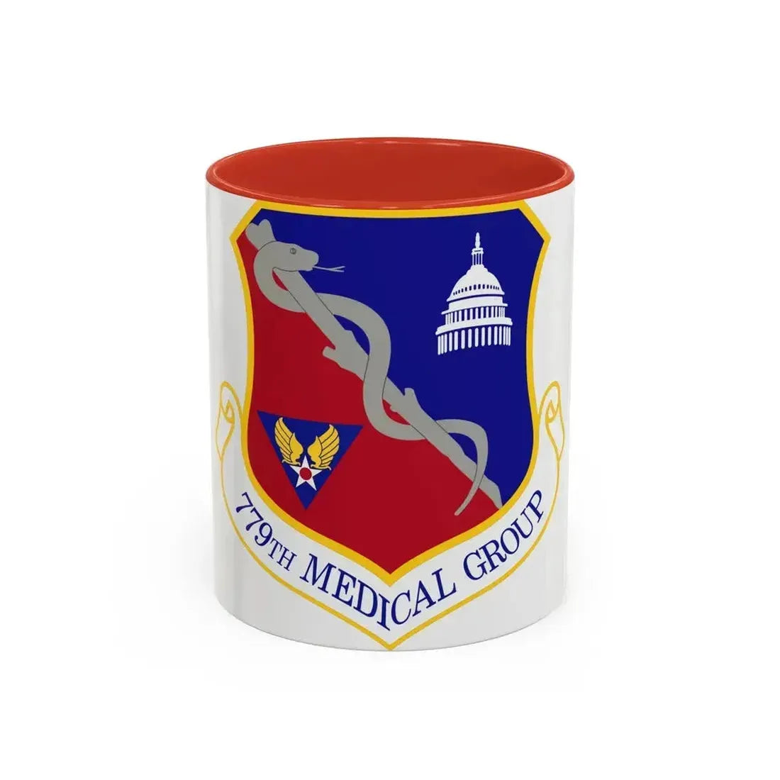 779th Medical Group (U.S. Air Force) Accent Coffee Mug 11oz Red - Go Mug Yourself