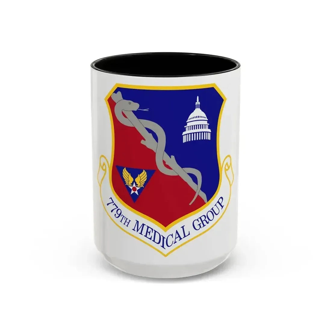 779th Medical Group (U.S. Air Force) Accent Coffee Mug 15oz Black - Go Mug Yourself