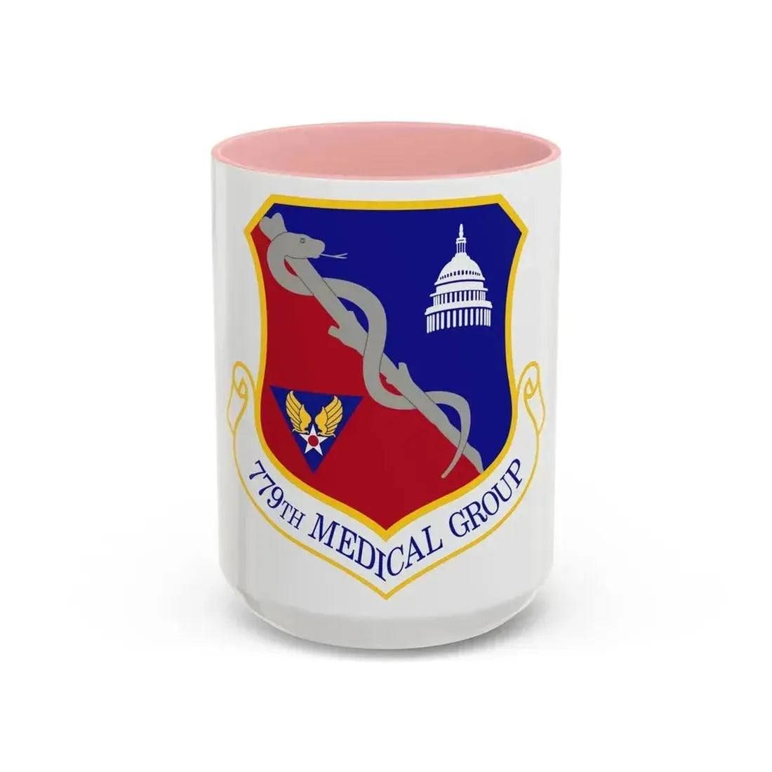 779th Medical Group (U.S. Air Force) Accent Coffee Mug 15oz Pink - Go Mug Yourself
