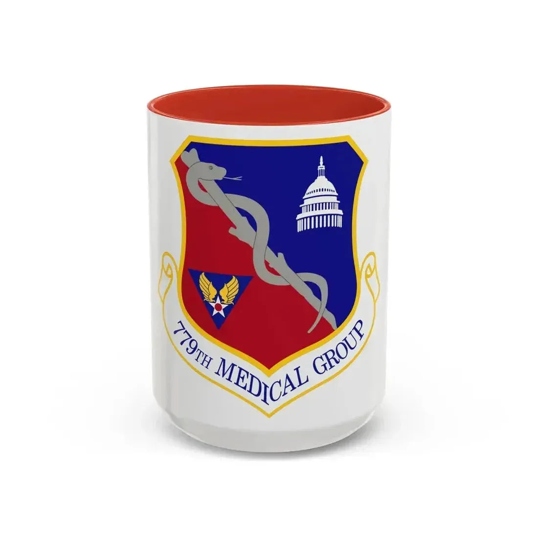 779th Medical Group (U.S. Air Force) Accent Coffee Mug 15oz Red - Go Mug Yourself