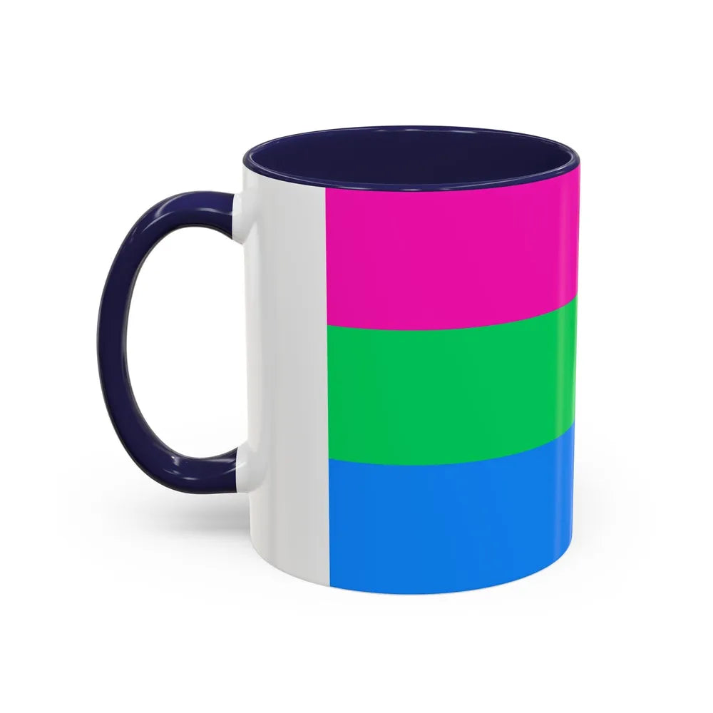 Polysexuality Pride Flag - Accent Coffee Mug-Go Mug Yourself