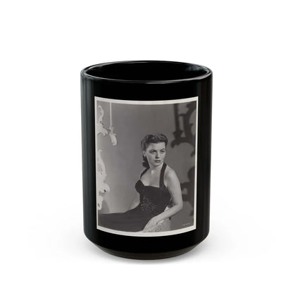 Faith Domergue #166 (Vintage Female Icon) Black Coffee Mug-15oz-Go Mug Yourself