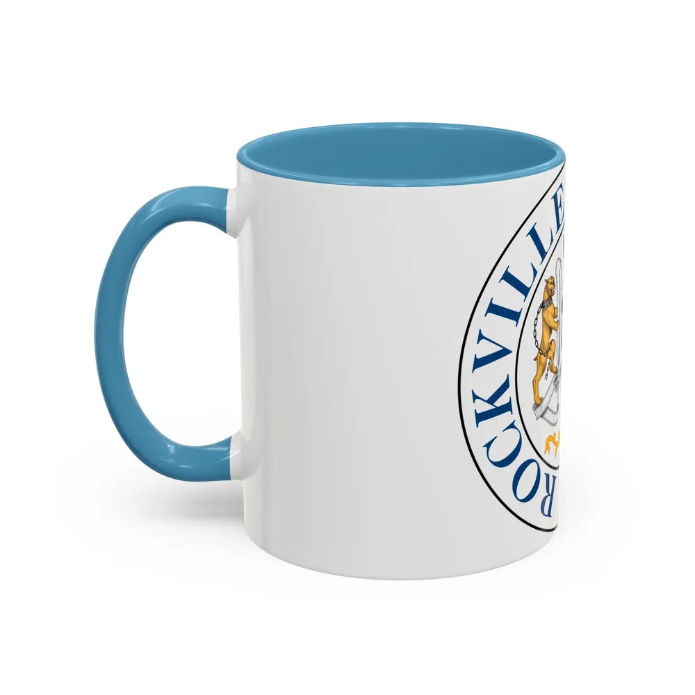 Seal of Rockville Maryland - Accent Coffee Mug-Go Mug Yourself