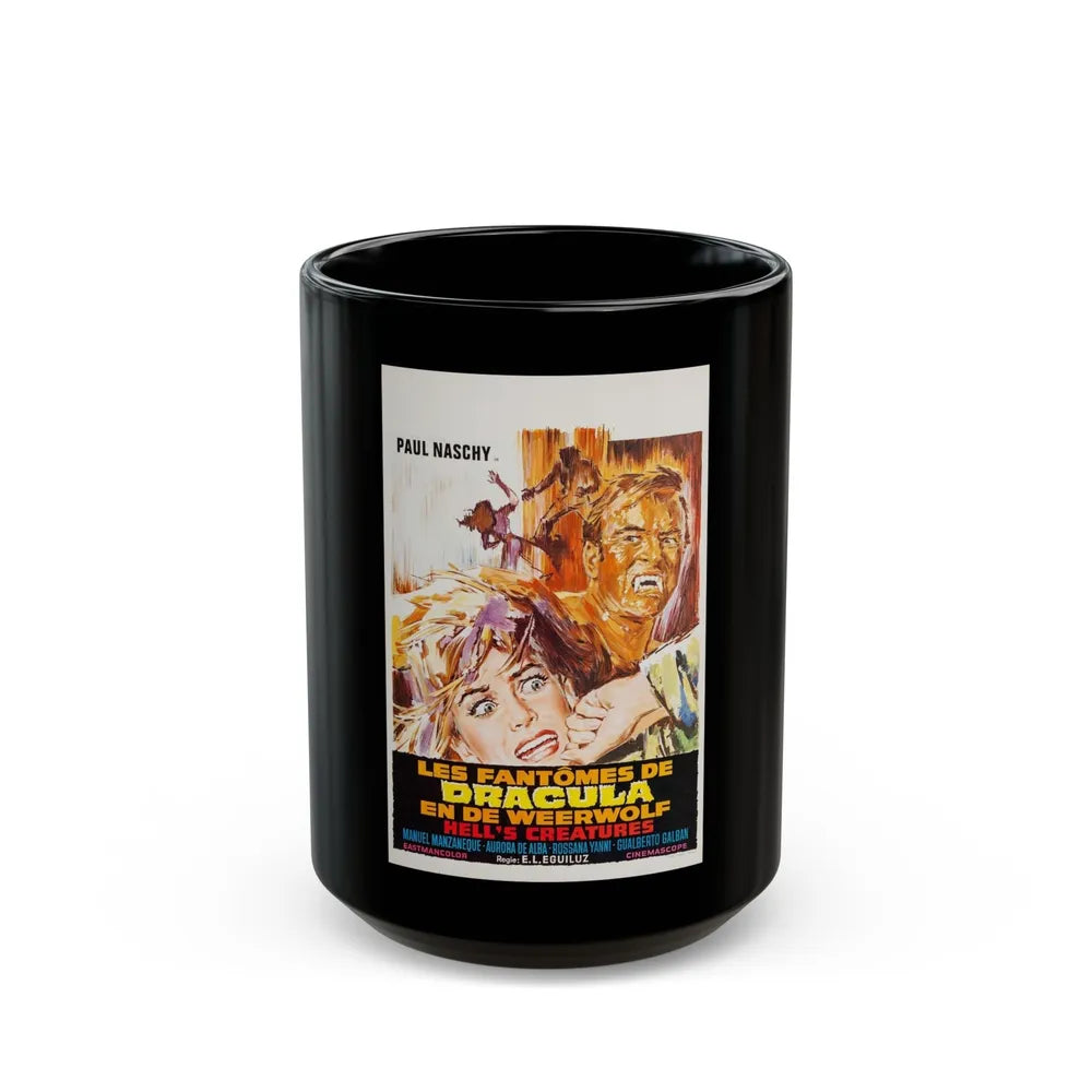 FRANKENSTEIN'S BLOODY TERROR (BELGIAN) 1968 Movie Poster - Black Coffee Mug-15oz-Go Mug Yourself