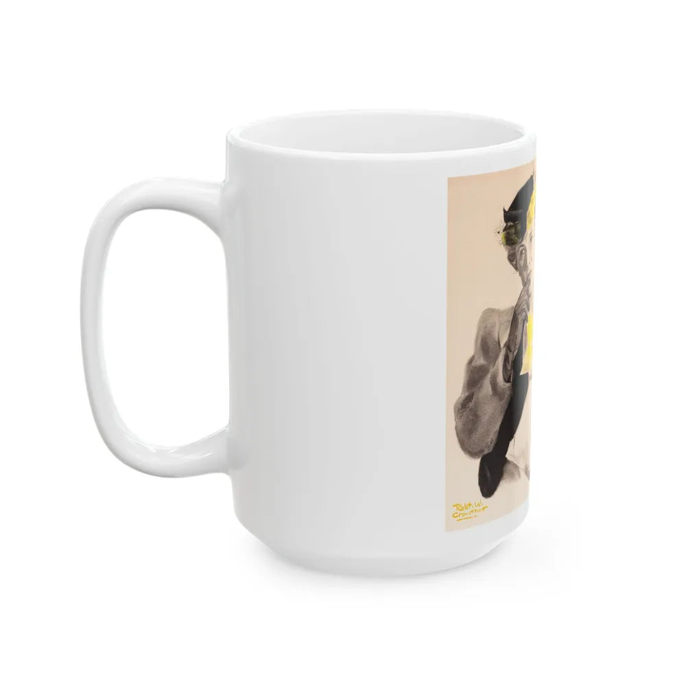 Day Shift, The Saturday Evening post story illustration - White Coffee Mug-Go Mug Yourself