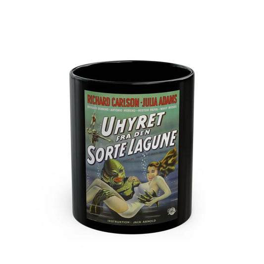 CREATURE FROM THE BLACK LAGOON (SWEDISH) 1954 Movie Poster - Black Coffee Mug-11oz-Go Mug Yourself