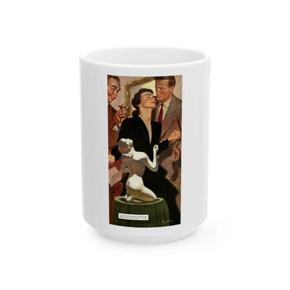 Don't Tell Me Why You Love Me, Saturday Evening Post, April 9, 1949 - White Coffee Mug-15oz-Go Mug Yourself