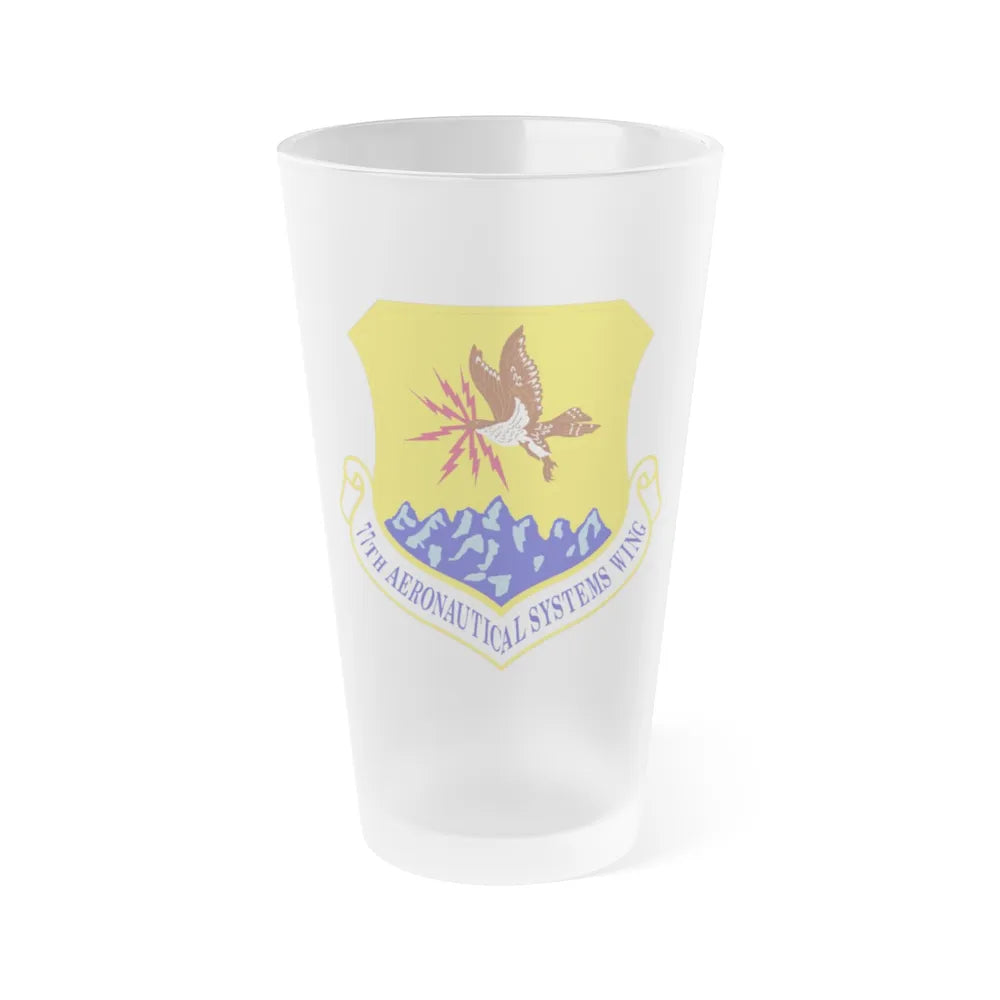 77th Aeronautical Systems Wing (U.S. Air Force) Frosted Pint Glass 16oz-16oz-Frosted-Go Mug Yourself