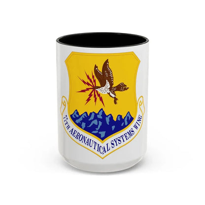 77th Aeronautical Systems Wing (U.S. Air Force) Accent Coffee Mug 15oz Black - Go Mug Yourself